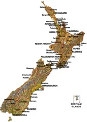 Map of New Zealand