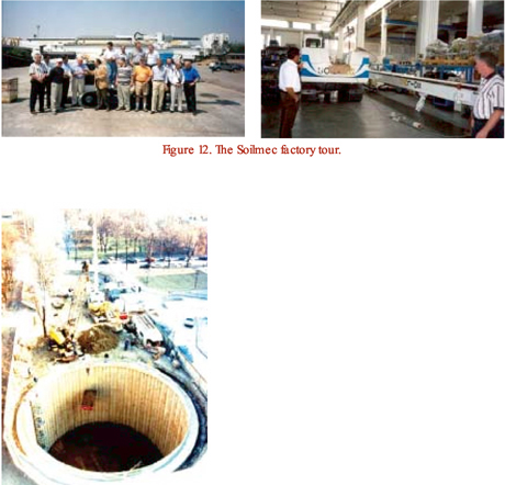 Figure 12. The Soilmec factory tour. Figure 13. Secant piles.