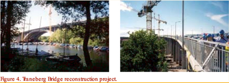 Figure 4. Traneberg Bridge reconstruction