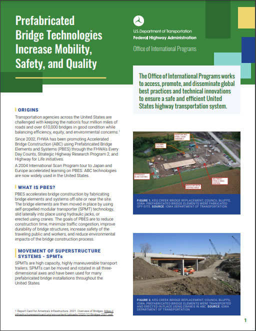 Prefabricated Bridge Elements and Systems Factsheet (PBES)