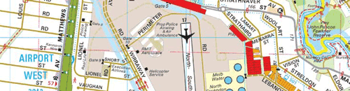 Map of VicRoads GIS representation of parcels.