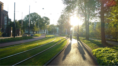 Figure 29 Example of PlusNet bicycle - Description: Two cyclists riding in the bike lane 