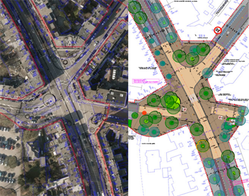 Figure 42 The design of the new junction at the Adriaen van Ostadelaan