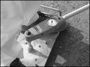 Photo of torque wrench performong test.