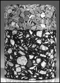Photo of semi-flexible pavement section.