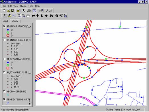 Road network intersection detail