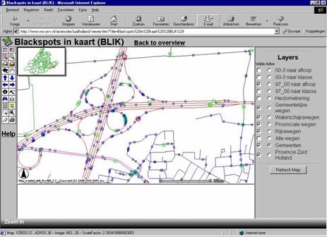 Example of mapped blackspots